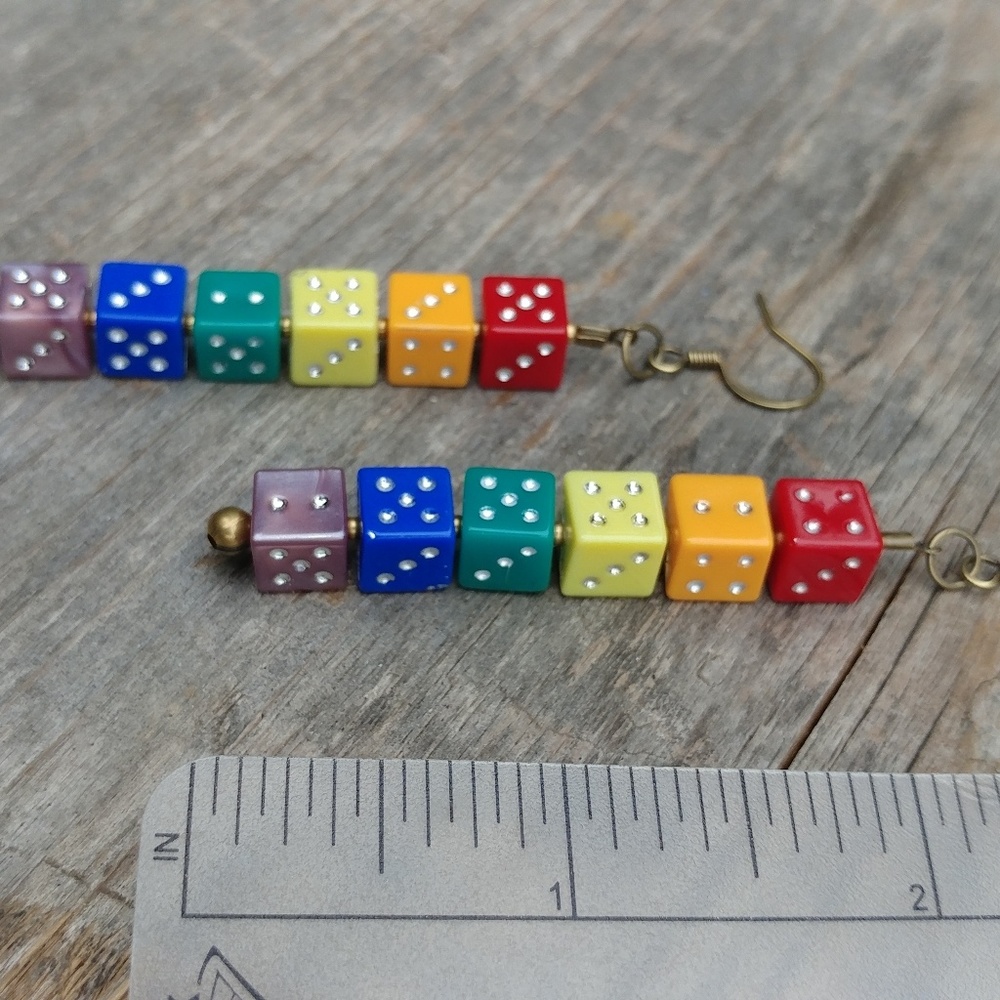 🌈HP🌈Handmade Lucky Roll of the Dice Earrings🌈 - Picture 6 of 7